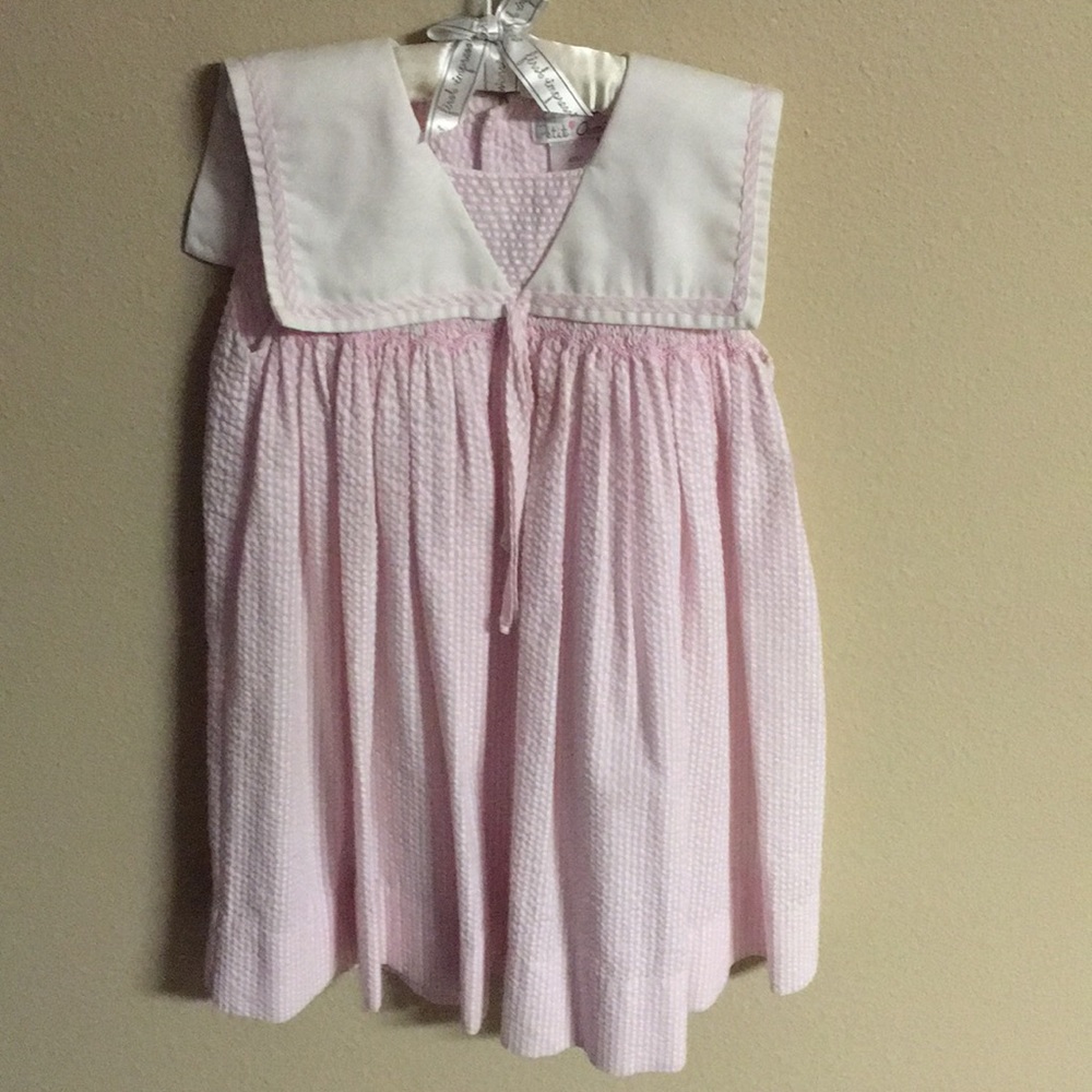 Petit Ami Pink White Dress 4T